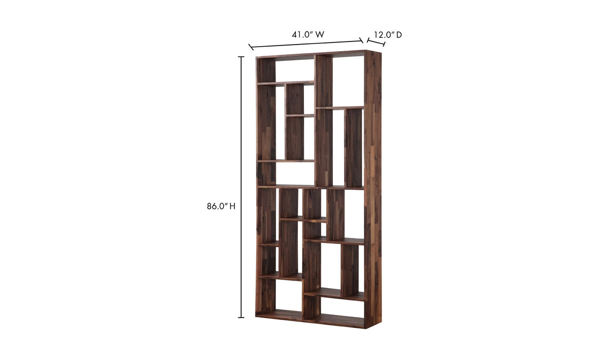 41" Walnut Shelving Unit