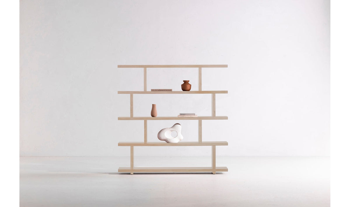 63" Oak Large Shelving Unit