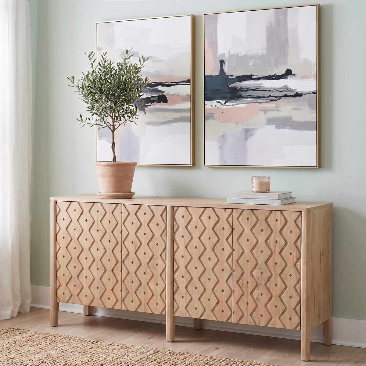 72" Light Mango Sideboard