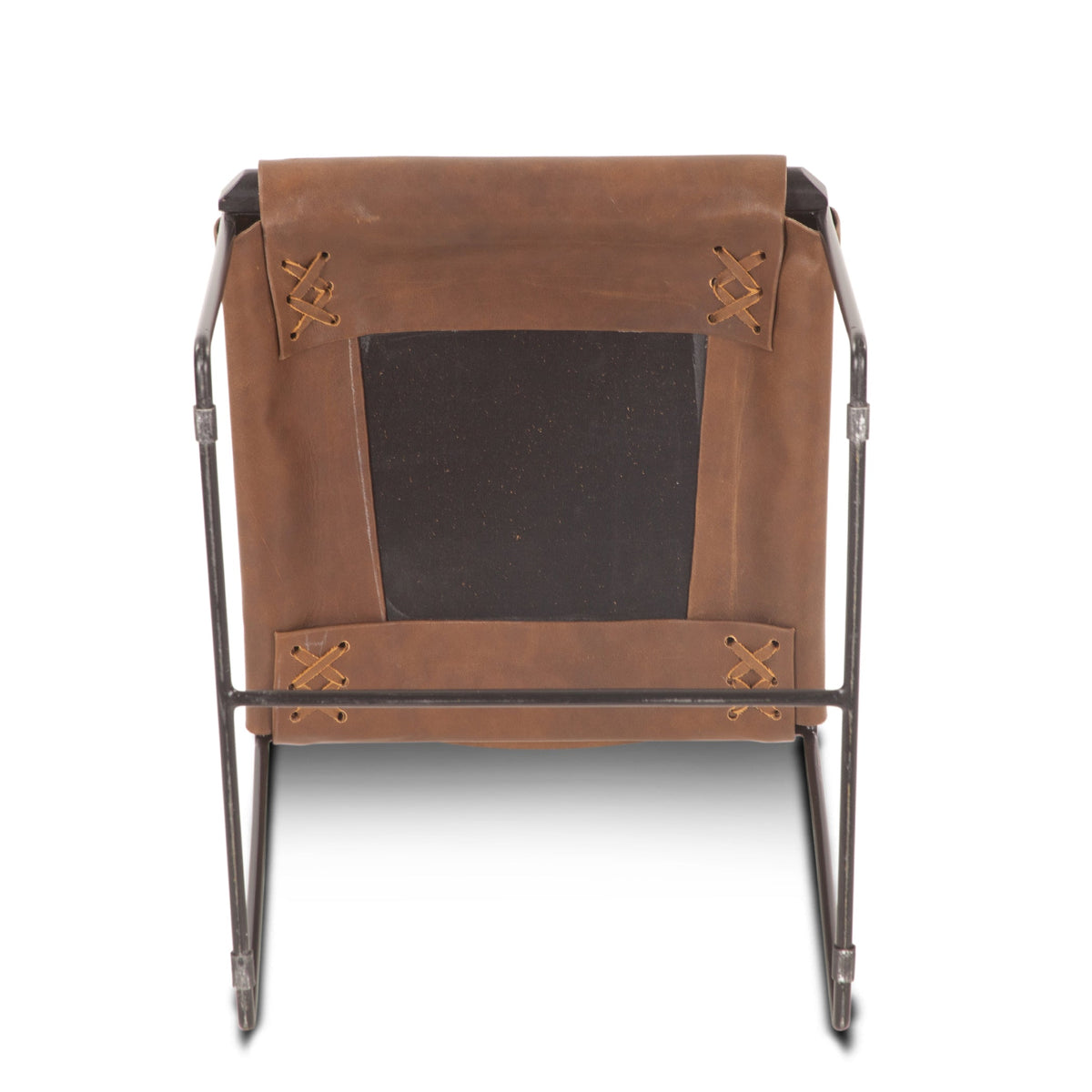18" Brown Buffalo Leather Dining Chair