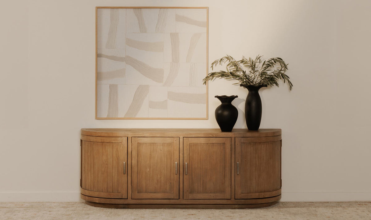 70.9" Natural Wood Cabinet