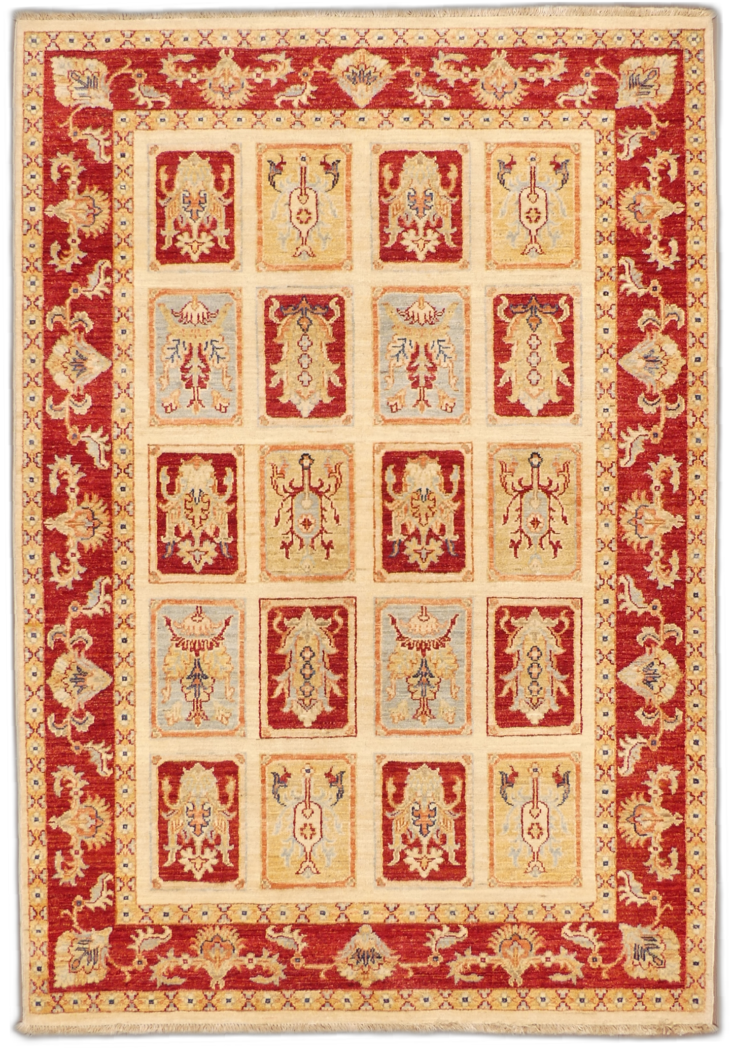 Traditional Bakhtiari Garden Wool Rug MP5579 - 4.3 x 6.1