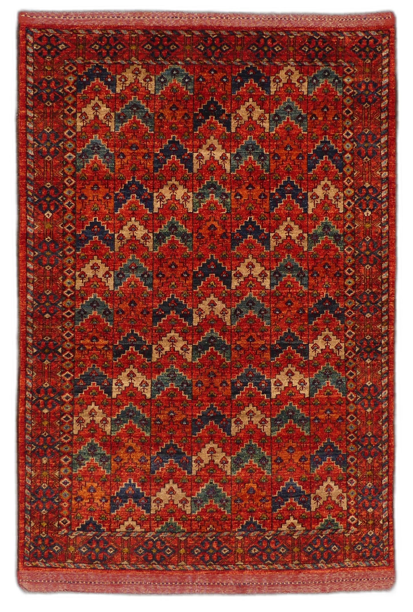 Ersari Turkmen Geometric Wool Rug MP5691 - 4.1 x 5.11