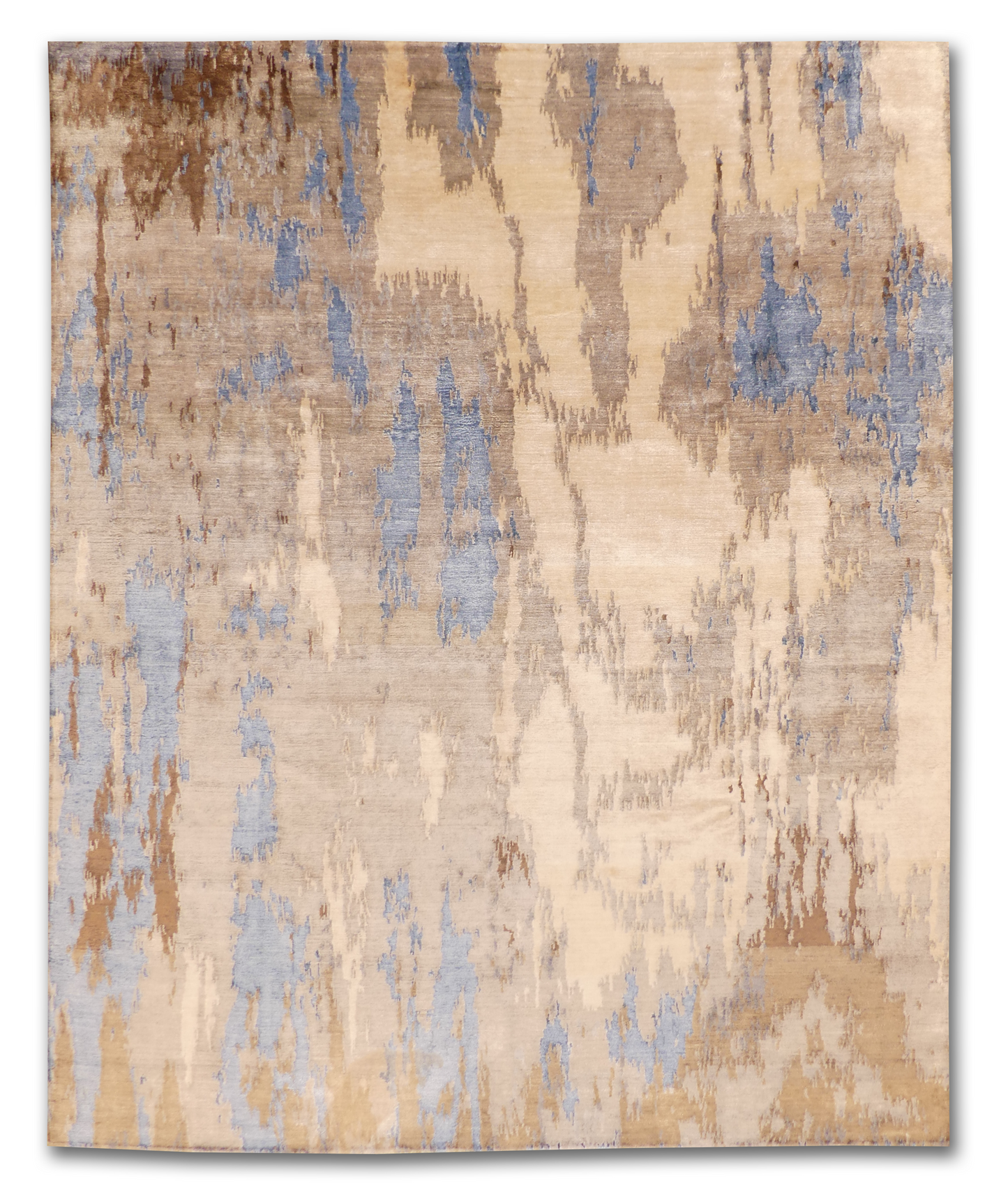 Serene Hues Abstract Silk Rug MP6407 - 8 x 9.9