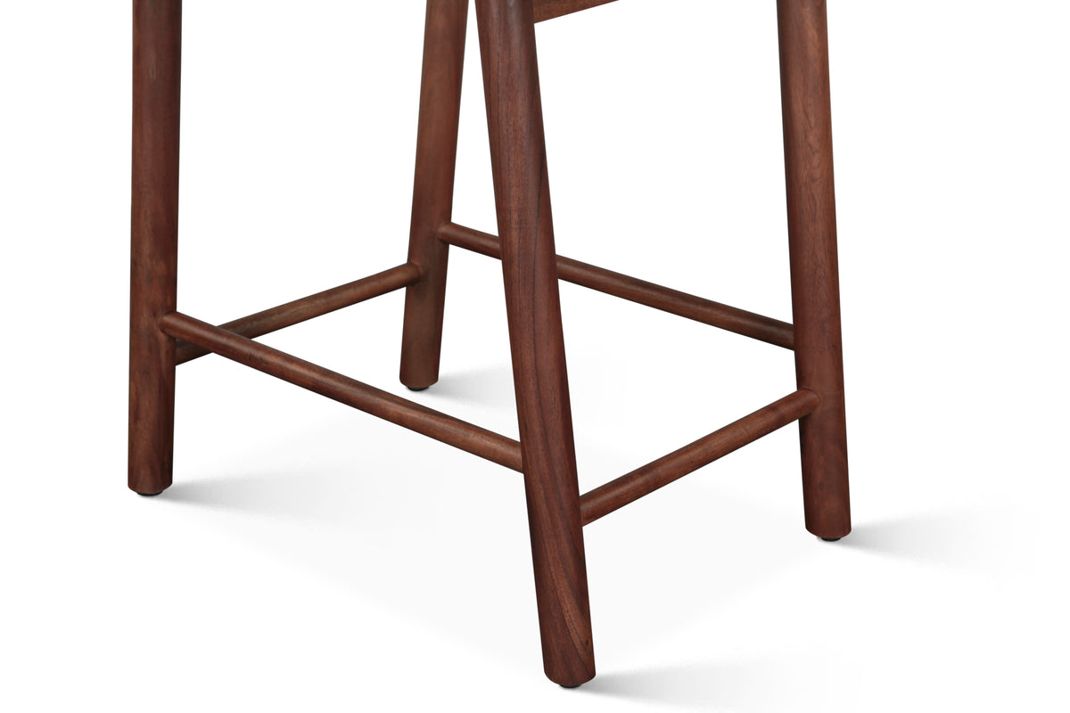 18" Walnut Upholstered Counter Chair