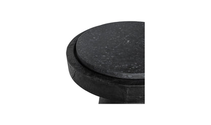 16" Black Concrete Side Table
