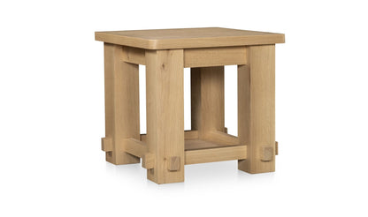 22" Natural Solid Oak Side Table
