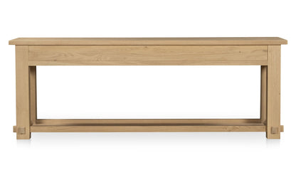 86" Natural Solid Oak Console Table