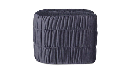 35" Navy Upholstered Swivel Accent Chair