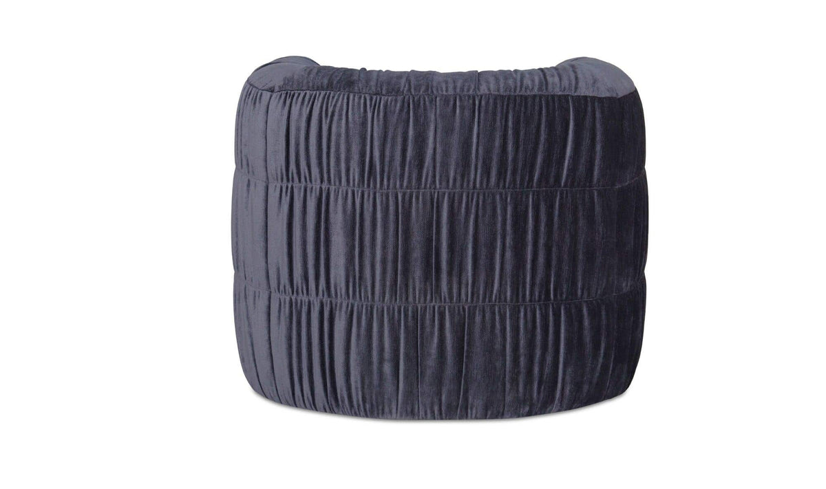 35" Navy Upholstered Swivel Accent Chair