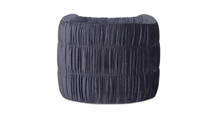 35" Navy Upholstered Swivel Accent Chair