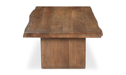 55" Brown Acacia Coffee Table