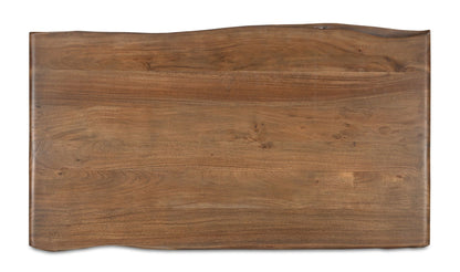 55" Brown Acacia Coffee Table