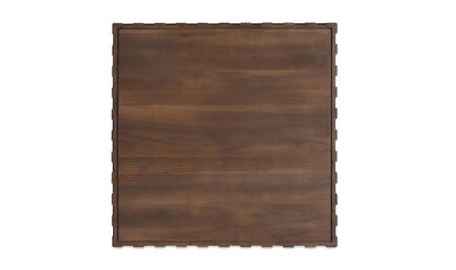 42" Brown Acacia Storage Coffee Table