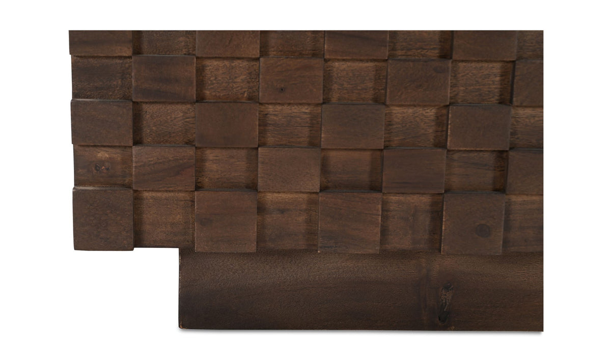 60" Brown Acacia Cabinet
