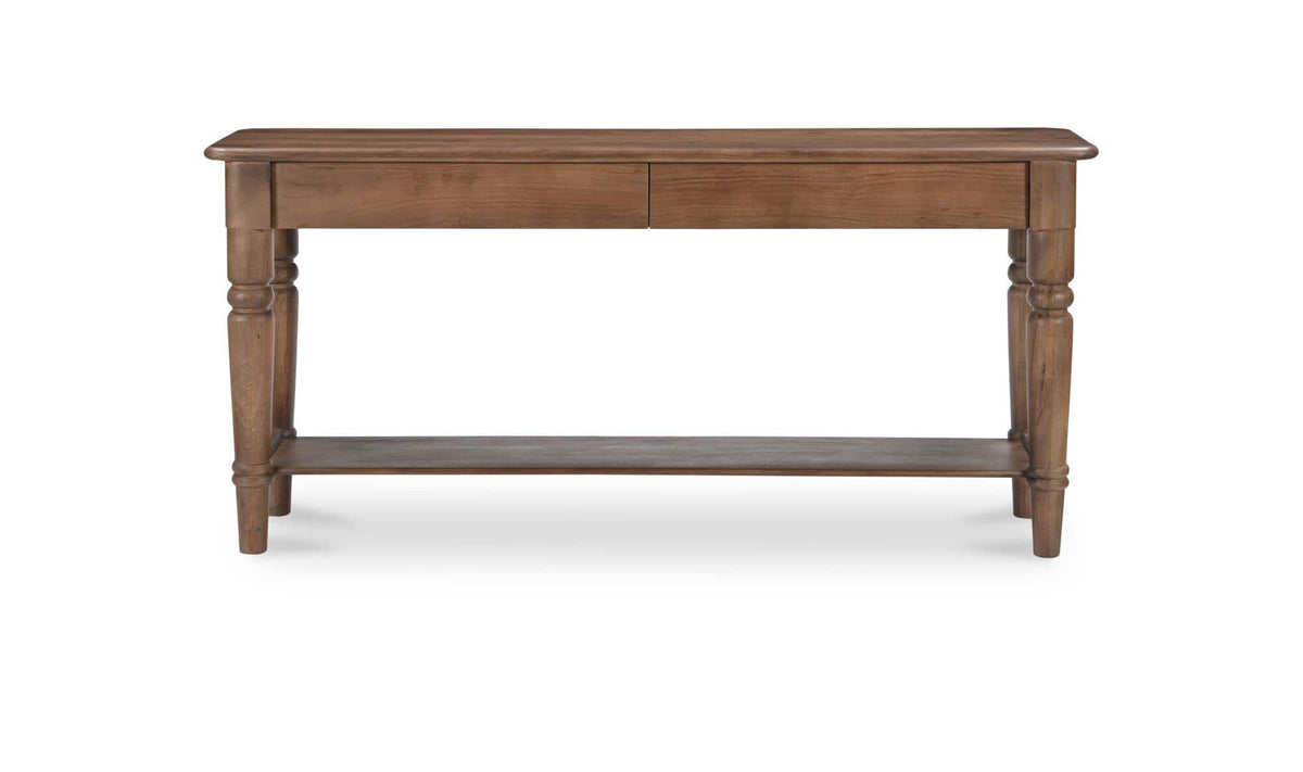 65" Brown Acacia Console Table