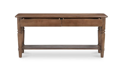 65" Brown Acacia Console Table