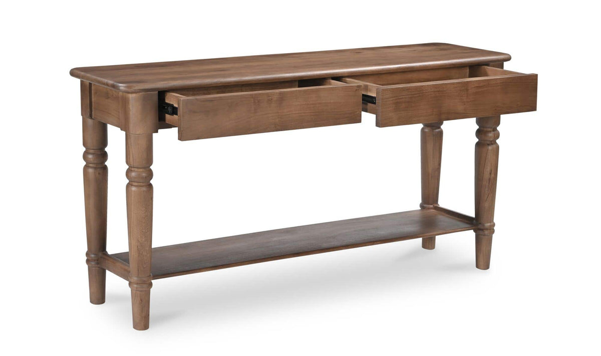 65" Brown Acacia Console Table