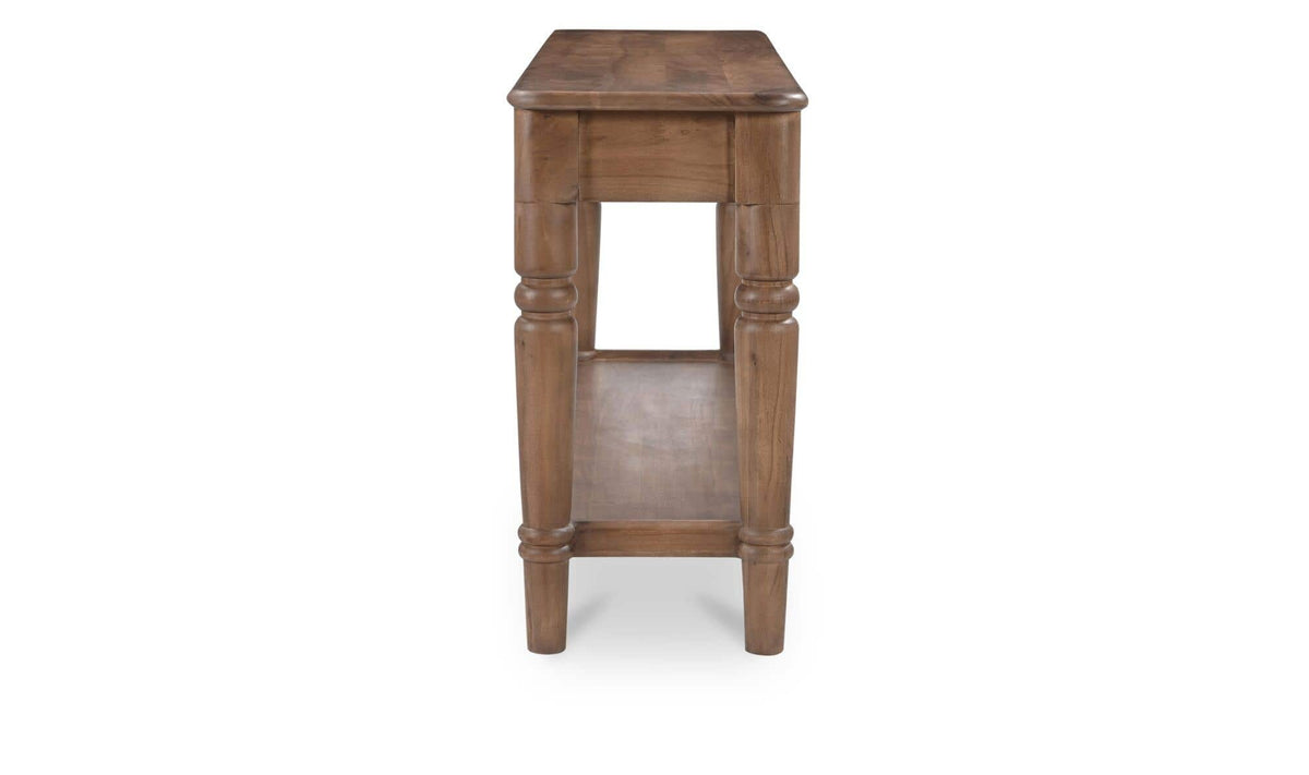 65" Brown Acacia Console Table
