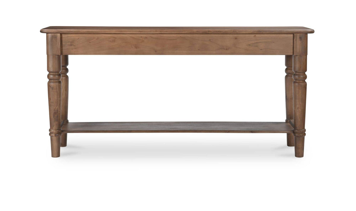 65" Brown Acacia Console Table