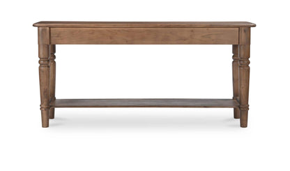 65" Brown Acacia Console Table