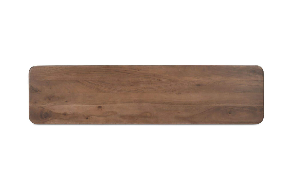 65" Brown Acacia Console Table
