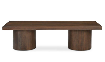 60" Warm Brown Mango Wood Coffee Table