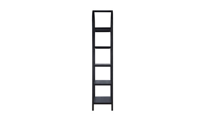 30" Black Solid Oak Bookcase