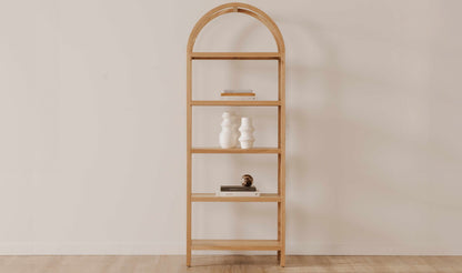 30" Natural Solid Oak Bookcase