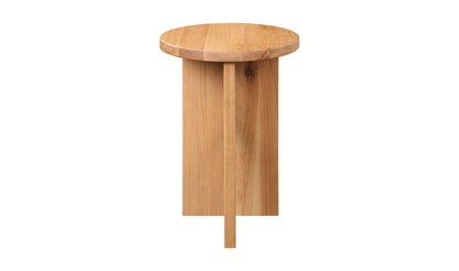 14" Natural Solid Oak Side Table