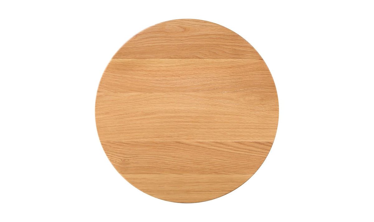 14" Natural Solid Oak Side Table