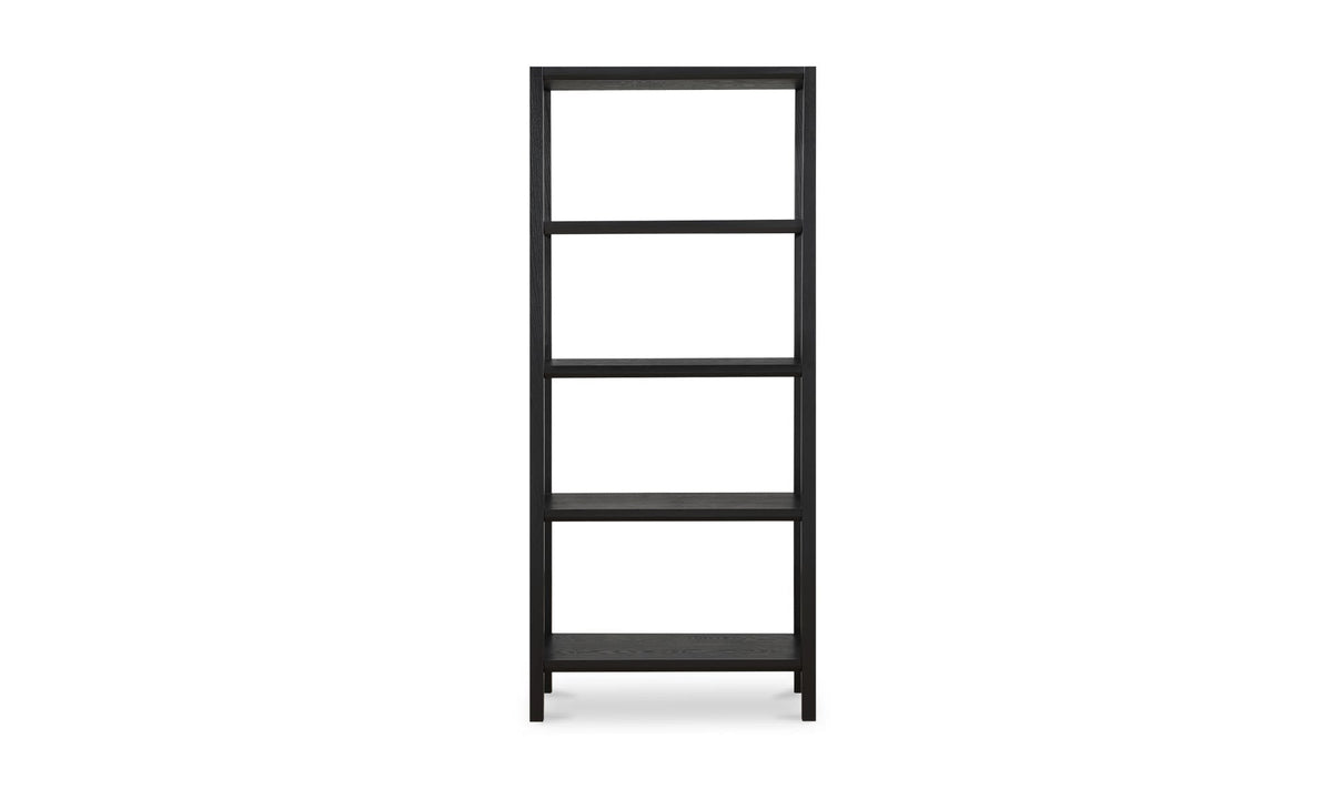 35" Black Bookcase