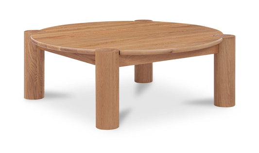 43.3" Natural Solid Oak Coffee Table