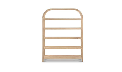 60" Natural Solid Oak Large Bookcase