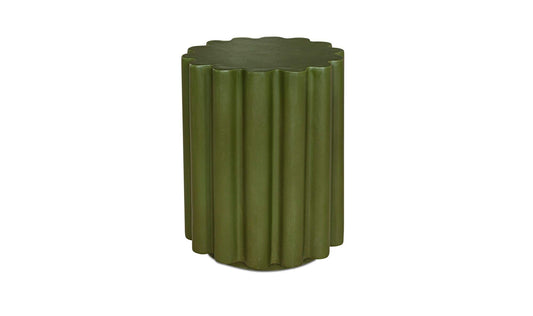 15" Green Concrete Side Table