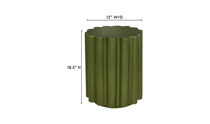 15" Green Concrete Side Table