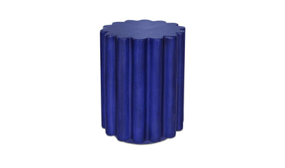 15" Blue Concrete Side Table