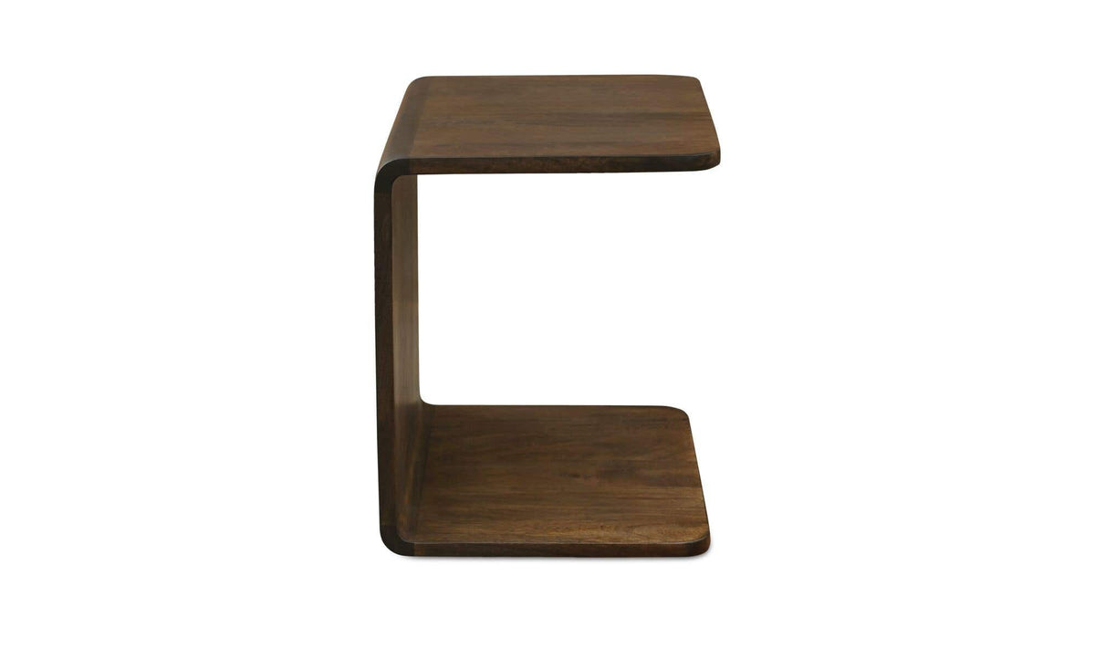 20.5" Dark Brown Mango Wood Side Table