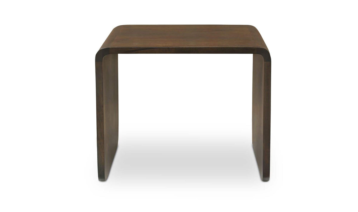 20.5" Dark Brown Mango Wood Side Table