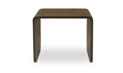 20.5" Dark Brown Mango Wood Side Table