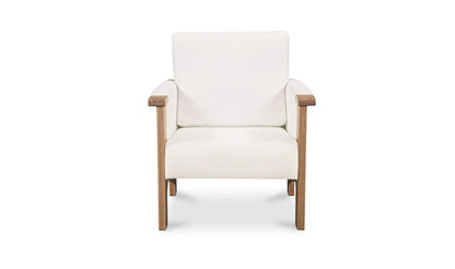 30.25" Cream Upholstered Accent Chair