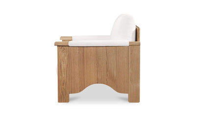 30.25" Cream Upholstered Accent Chair