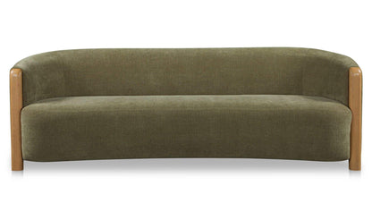 90" Olive Upholstered Sofa