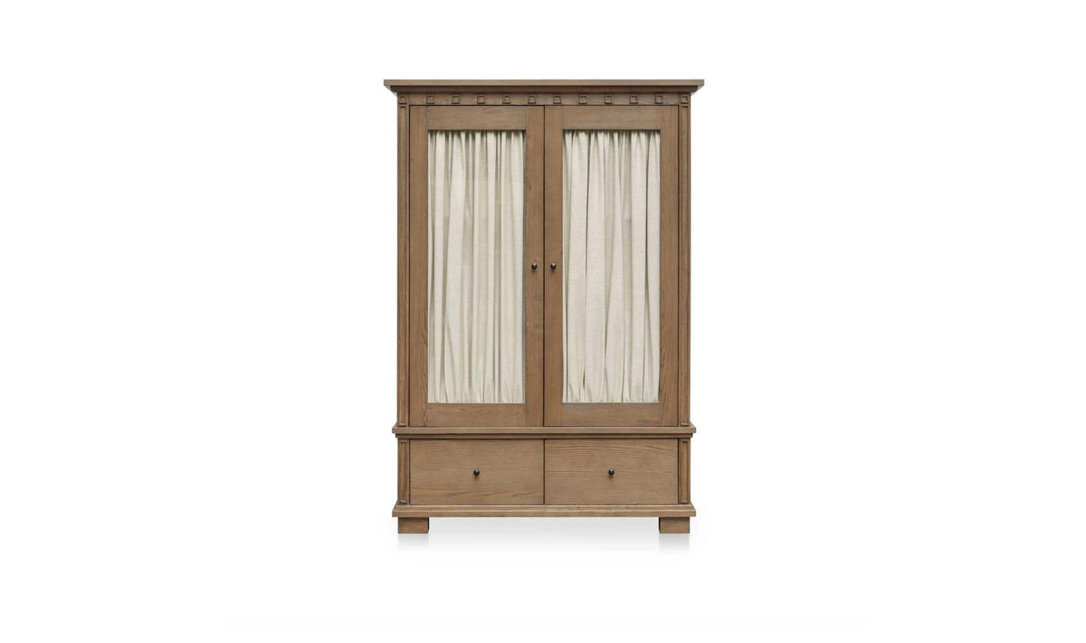 52" Brown Iron Tall Cabinet