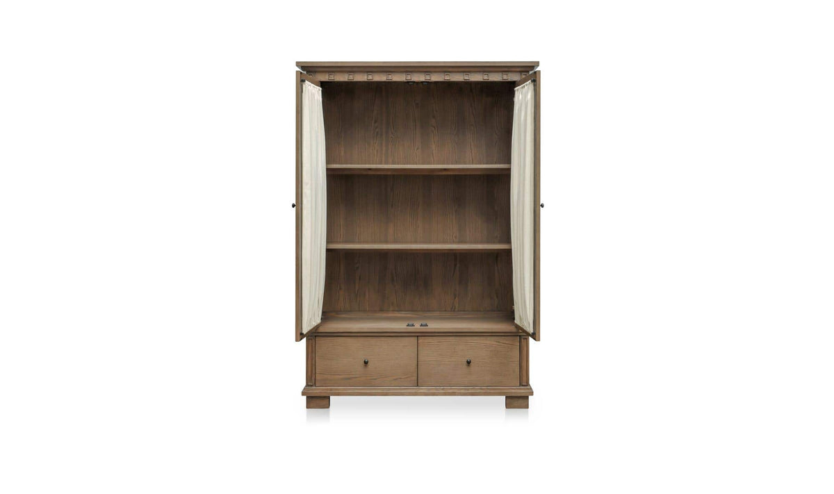 52" Brown Iron Tall Cabinet