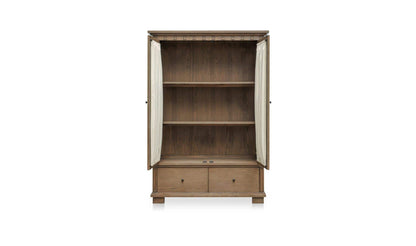 52" Brown Iron Tall Cabinet