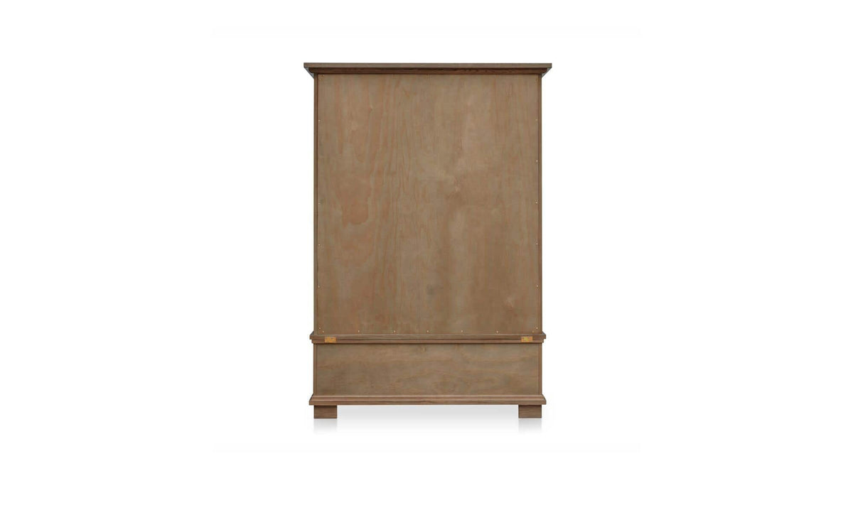 52" Brown Iron Tall Cabinet