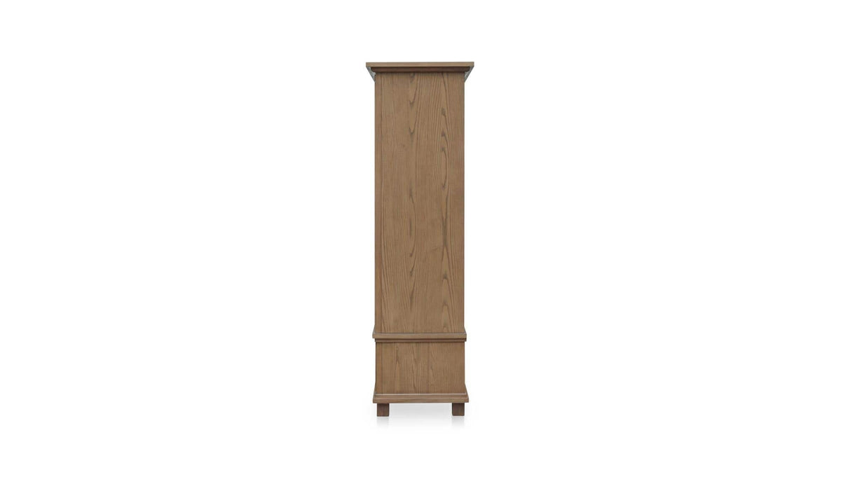 52" Brown Iron Tall Cabinet