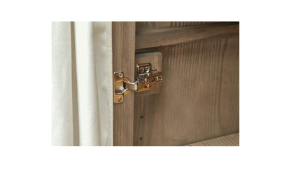 52" Brown Iron Tall Cabinet