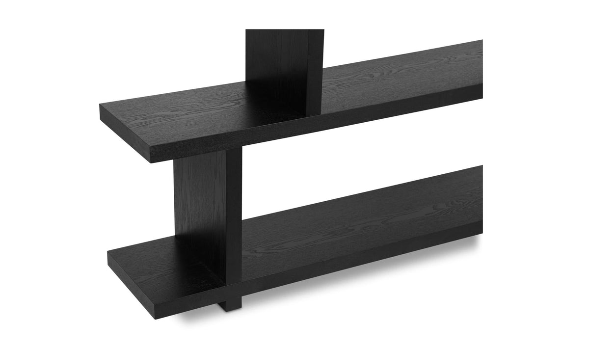63" Black Small Shelving Unit